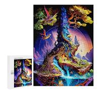 500 piezas rompecabezas para adultos Fantasy World with Tree Castle Puzzles como juguetes antiestrés, decoración del hogar, interacción entre padres e hijos, 500 piezas