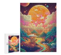 500 piezas rompecabezas para adultos paisaje de fantasía con rompecabezas Swirling Sun Puzzle para adultos juguete decoración de pared pero divertido y humorísticamente desafiante para resolver 500