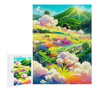 500 piezas rompecabezas para adultos Rainbow Fields of Dreams Puzzles para adolescentes, juego de mano, corte preciso, interacción entre padres e hijos, 500 piezas