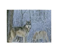 500 Piezas, Rompecabezas para Adultos, Rompecabezas desafiantes, Juego de Rompecabezas para Todos,Animales Salvajes con Estampado de Lobo