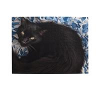 500 Piezas, Rompecabezas para Adultos, Rompecabezas desafiantes, Juego de Rompecabezas para Todos,Gatito Negro con Ojos Amarillos y pupilas Verticales