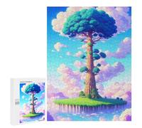 500 piezas rompecabezas para adultos Sky Island con árbol gigante rompecabezas para adultos, juego familiar, interacción entre padres e hijos, 500 piezas