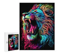 500 piezas rompecabezas para adultos y adolescentes Roaring León Arte Puzzle para adultos, juguetes antiestrés, análisis y lógica, interacción entre padres e hijos, 500 piezas
