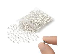 500 piezas Separadores Redondos de 4 mm Chapados en Plata - Abalorios Metálicos para Hacer Bisutería, Ideales para Pulseras, Collares, Pendientes y Manualidades
