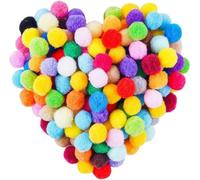500 Pompones de colores, 10 mm Mini bolas de fieltro, Pompones Manualidades, Pom Poms del Craft Adecuado para decoraciones de fiestas, guirnaldas, borlas, manualidades