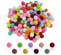 500 pompones de colores para manualidades de 20 - 25 mm - bolas de fieltro multicolor pequeñas pompones - Juego de pompones coloridos - pompones para niños y adultos - Decoración, costura, bricolaje