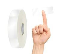 500 protectores de etiquetas, pegatinas transparentes impermeables y transparentes para proteger el paquete, códigos de barras, números y pegatinas, Mega paquete con línea de perforación en rollo