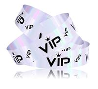 500 Pulseras Eventos VIP, Pulseras de Papel para Fiestas Pulseras de Papel Pulseras Pulseras VIP para Eventos, Entradas, Fiestas VIP, Festivales de Música, Conciertos (Plata Brillante)