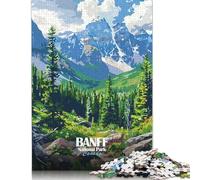 500 Rompecabezas Cuadrados creativos con Ilustraciones del Parque Nacional Banff, Canadá, para Adultos. Rompecabezas de Madera, Juegos de desafío únicos, 500 Piezas (52 x 38 cm).
