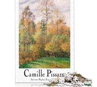 500 Rompecabezas de Camille Pissarro con la Pintura de álamos otoñales para Adultos y Adolescentes. Rompecabezas de Madera para Juegos Familiares, 500 Piezas (52 x 38 cm).