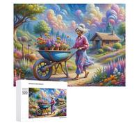 500 sierras de calar para adolescentes, jardín de fantasía con carretilla para adultos, juguete de decoración de pared, corte de precisión, gran regalo para juegos, 500 piezas