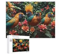 500 sierras de calar para adolescentes, loros coloridos en la selva amazónica, rompecabezas para adultos, juguete de decoración de pared, corte de precisión, gran regalo para juegos, 500 piezas