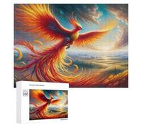 500 sierras de calar para adolescentes, obras de arte de fantasía en ascenso de Phoenix, 1 rompecabezas para adultos, juegos relajantes, mejora la memoria, regalos para amigos y familiares, 500 piezas