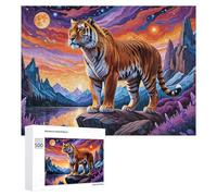 500 sierras de calar para adultos, rompecabezas de tigre, fantasía, paisaje, juguete para decoración de pared, arte de pared, desafiante para completar 500 piezas