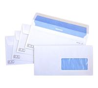 500 Sobres Para Impresión Digital Láser Blanco 110X220 80 G Solapa Recta V/D Apertura Fácil Cierre Tira Silicona Fsc Kores