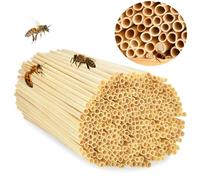 500 Tubos Nidos para Hotel de Insectos, 20cm Pajitas de Trigo para Casa de Insectos, Casquillos de Nido para Abejas Silvestres, Accesorios para Casa de Insectos, Hotel de Abejas, Casa de Abejas