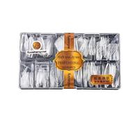 500 uñas artificiales de resina transparente en un práctico estuche de almacenamiento para crear hermosos diseños para cualquier ocasión