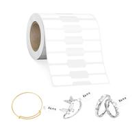 500 unidades/1 rollo de etiquetas de precio de joyería, etiqueta de precio en blanco, etiqueta de precio para identificación de precio, etiquetas de precio rectangulares autoadhesivas para joyas,