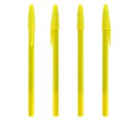500 unidades de bolígrafos BIC® Style personalizados con tu logo (Yellow/Black Ink)