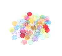 500 Unidades De Fichas De Transparentes De 19 Mm, Color