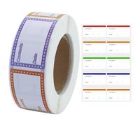 500 unidades Etiquetas para congelador, etiquetas, 25 x 40 mm, etiquetas adhesivas para etiquetar, para tarros de alimentos, etiquetas de congelador, etiquetas hechas mano, etiquetas