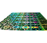 500 unidades, holograma 3D, sello original, 25 mm, plata brillante