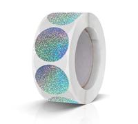 500 Unidades Pegatinas Redondas 25mm Codificación Por Colores Etiquetas Rollo Pequeños Puntos Adhesivos Láser Plata