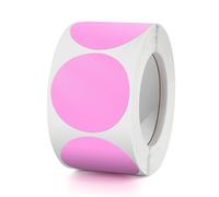 500 Unidades Pegatinas Redondas Rosa 38mm Etiquetas Autoadhesivas De Codificación Por Colores Rollo De Pequeños Puntos De Marcaje Pegatinas Redondas