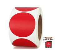 500 x 25mm Round Self Adhesive Labels, Writable Surface, 6 Colors for Choice