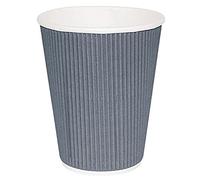 500 x gris de pared de fiesta taza caliente Ripple - desechables Take Away viaje
