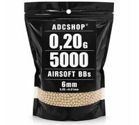 5000 Bolas Airsoft 0,20 g - 6 mm - AEG, AEP, Gas, CO2 y Muelle