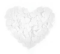 5000 confeti biodegradable, 50 g, confeti de boda, confeti de mesa, confeti de corazón blanco, para bodas, decoraciones y celebraciones