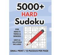 5000+ HARD Sudoku: For Adults & Puzzle Pros | Hard Sudoku Puzzles + 100 Bonus | Ultimate Logic Challenge Book with 12 Grids Per Page | Online Hints & ... (LexMaxBelle's Sudoku Overload Mode)