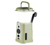 5000Mah Aventura Al Aire Libre Camping Multifuncional Camping Luz Manivela Energía Solar Carga Tesoro Radio, Linterna Portátil Con Radio AM/FM, Carga Solar Y Manivela Para Excursionistas(Green)