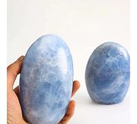 500g-650g a granel azul celestita Palma cristales piedras artesanías de forma libre 1 pieza decoración de la habitación duanlism decoración de la habitación