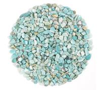 500g Chips de Cristal Natural de Amazonita Triturado - Chips de Cristales de Sanación de Amazonita a Granel, Gemas de Cristal Triturado para Manualidades, Hermoso Paquete para Regalo
