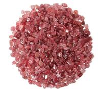 500g Chips de Cristal Natural de Cuarzo Fresa Rojo Triturado - Chips de Cristales de Sanación a Granel, Gemas de Cristal Triturado para Manualidades, Hermoso Paquete para Regalo