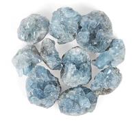 500g Cristal en Bruto de Cluster de Celestita a Granel - Piedras de Cristal en Bruto de Celestita Natural para Tumbling, Rocas para Fuentes, Decoración, Pulido, Wicca y Sanación con Cristales Reiki