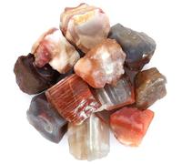 500g Cristal en Bruto de Cornalina a Granel - Piedras de Cristal en Bruto de Cornalina para Tumbling, Rocas para Fuentes, Decoración, Pulido, Wicca y Sanación con Cristales Reiki