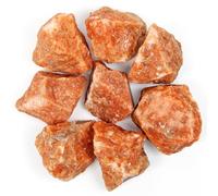 500g Cristal en Bruto de Piedra del Sol a Granel - Piedras de Cristal en Bruto de Piedra del Sol para Tumbling, Rocas para Fuentes, Decoración, Pulido, Wicca y Sanación con Cristales Reiki