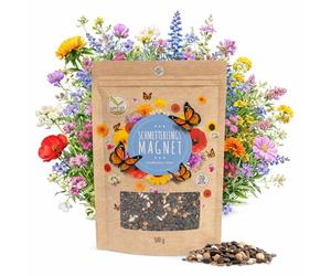 500g Semillas de pradera para mariposas para una colorida pradera de flores - mezcla de semillas de flores silvestres ricas en néctar para mariposas