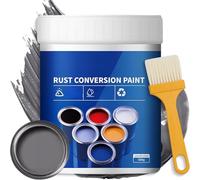 500g Weatherproof Rust Converter Paint for Metal,Rust Remover for Metals,Water Based Metallic Paint Conversion Agent with Brush (Gray)