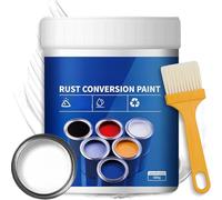 500g Weatherproof Rust Converter Paint for Metal,Rust Remover for Metals,Water Based Metallic Paint Conversion Agent with Brush (White)
