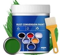 500g Weatherproof Rust Converter Paint for Metal,Rust Remover for Metals,Water Based Metallic Paint Conversion Agent with Brush (Green)