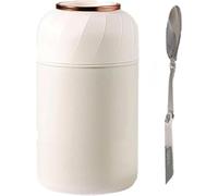 500ml/850ml/1050ml for comida caliente, recipiente aislado for comida con cuchara y asa plegables, comida for escalada, viajes, oficina y exteriores /251 (Color : White, Size : M)