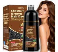 500ml Champú Color Castaño Marrón,Hair Dye Shampoo