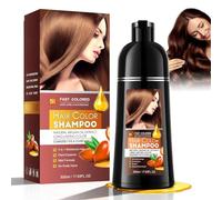 500ml Champú Colorante Castaño 4 en 1 con Aceite de Argán,Hair Dye Shampoo,Champú Tinte Cubre Canas,Nutre Y Protege El Cabello,Cubre Canas Fácil y Rápido Para Hombres y Mujeres (Castaño)