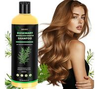500ML Champú de Romero, Champú Natural de Romero con Queratina Hidrolizada, Fortalecedor y Engrosar el Cabello para Cabello Fino/Caspa/Cabello Graso, Cabello con Tendencia a la Caída (Black, 500ML)