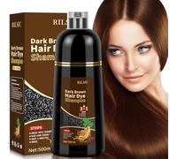 500ml Dark Brown Hair Dye Shampoo 3 en 1, Champu Color Instantáneo tinte pelo, Champu tinte Canas, Champú tinte Cubre Canas, Tinte de pelo en minutos Champú tinte para Mujer Hombres (Marrón Oscuro)