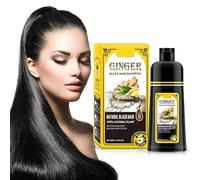 500ml Ginger Black Hair Shampoo, Ginger Shampoo Fast Black Hair Color Tinte Champú nutritivo, 2 en 1 Champú semipermanente Últimos 30 días, 5 minutos Finsh